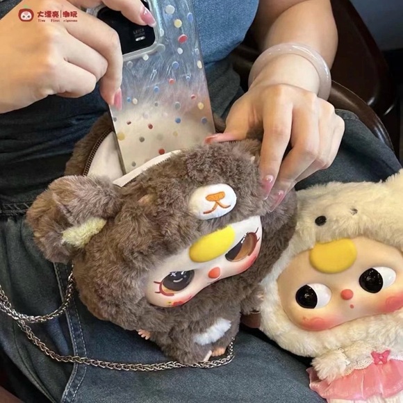 Baby Three Big Head Baby Zipper Bag • Full Case - 6 BLIND BOX - LARGE Plush🐣 - Picture 10 of 12